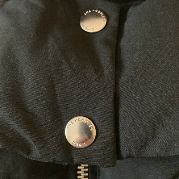 The Kooples Short Black Down Jacket with Hood - Picture 8 of 11